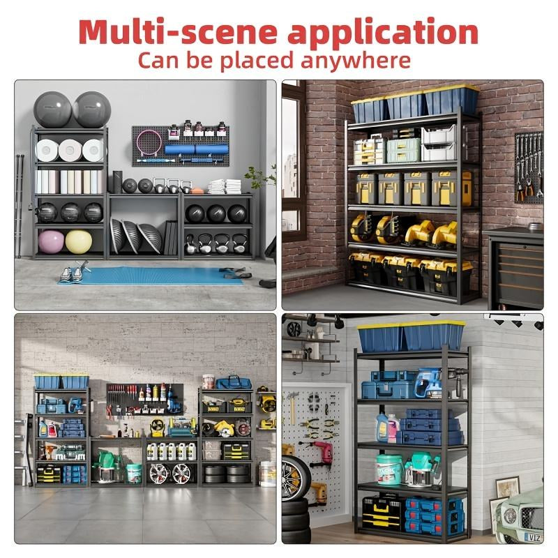 5-Tier Adjustable Industrial Rack for Warehouse and Organization