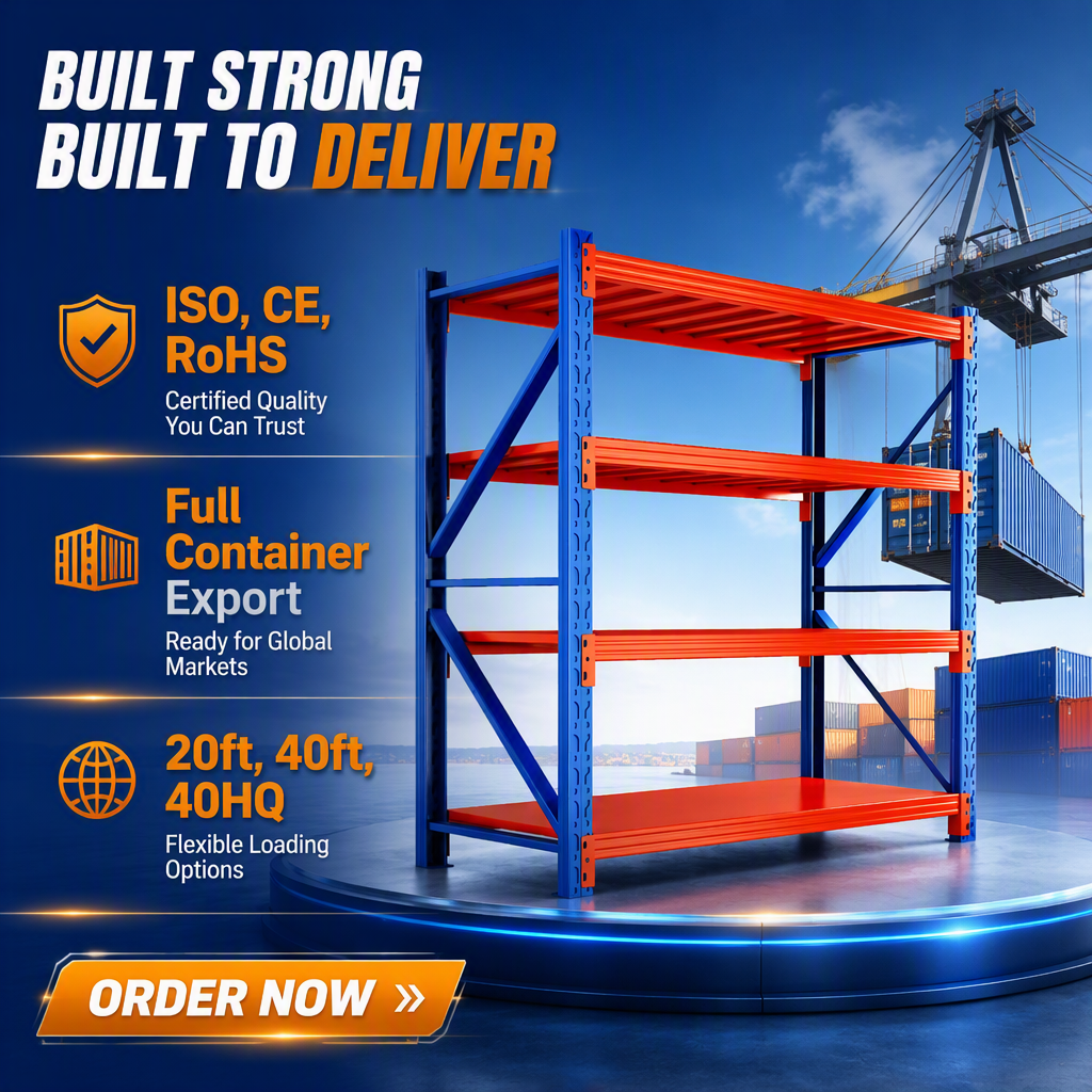 Heavy Duty Steel Storage Rack for Tiles, 4-Tier Adjustable Industrial Shelving up to 500KG for Warehouse