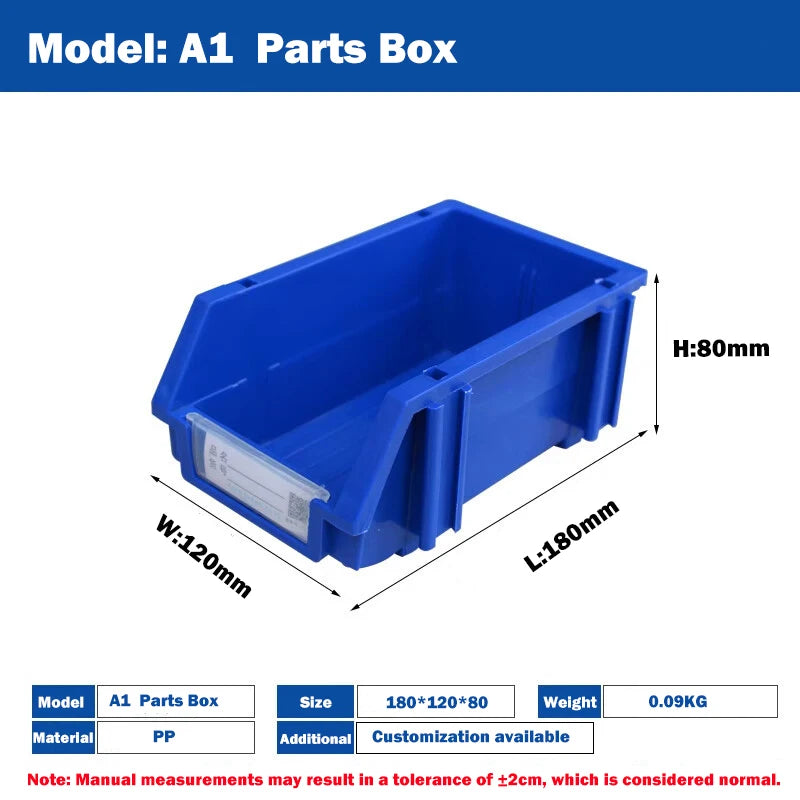 Heavy Duty Stackable Storage Cage, Collapsible PP Storage Bin with Snap Closure, 150 lb Capacity Warehouse Retail Container