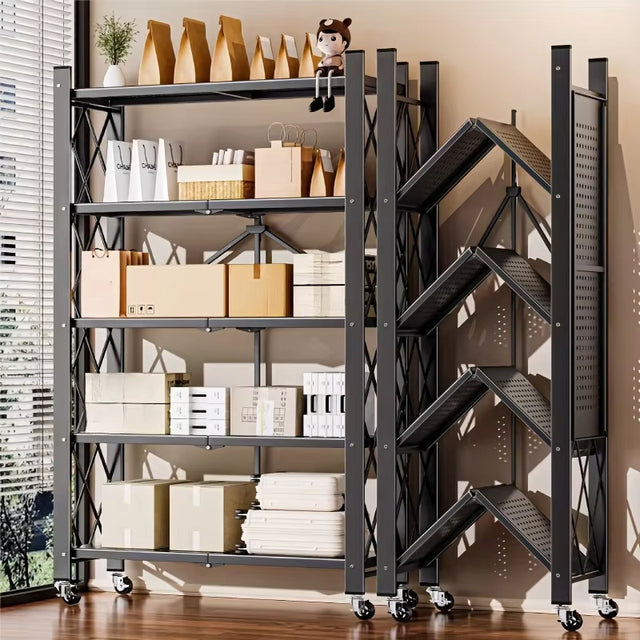 Heavy-Duty 5-Tier Metal Steel Storage Rack Adjustable Shelving Unit