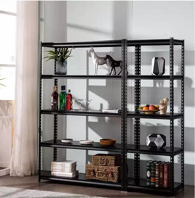 Boltless Steel 5-Layer Adjustable Shelving Rack for Home Garage Warehouse