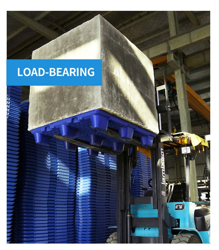 Nine-Foot Blow Molding Plastic Pallet HDPE 4-Way Entry, 1200x1200x150mm Heavy Duty Pallet 3 Ton Dynamic 5 Ton Static Load