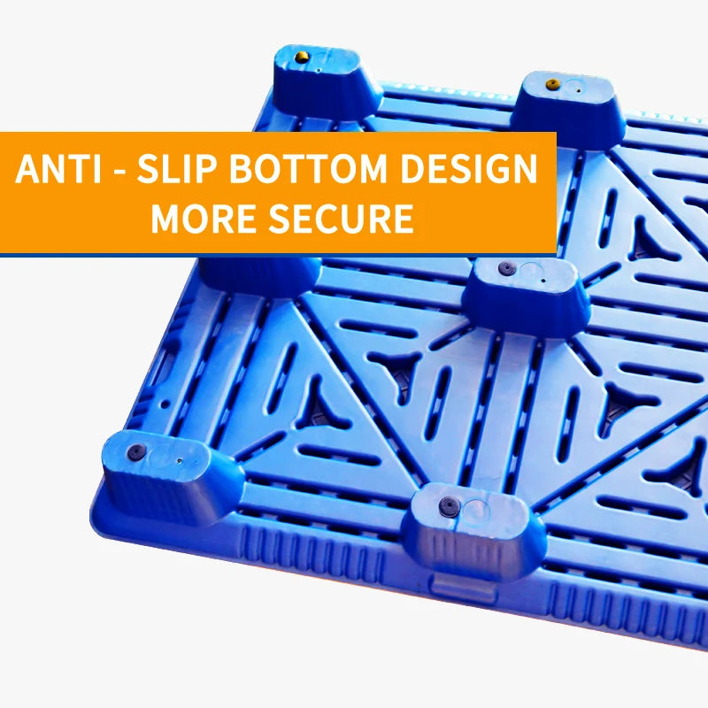 Nine-Foot Blow Molding Plastic Pallet HDPE 4-Way Entry, 1200x1200x150mm Heavy Duty Pallet 3 Ton Dynamic 5 Ton Static Load