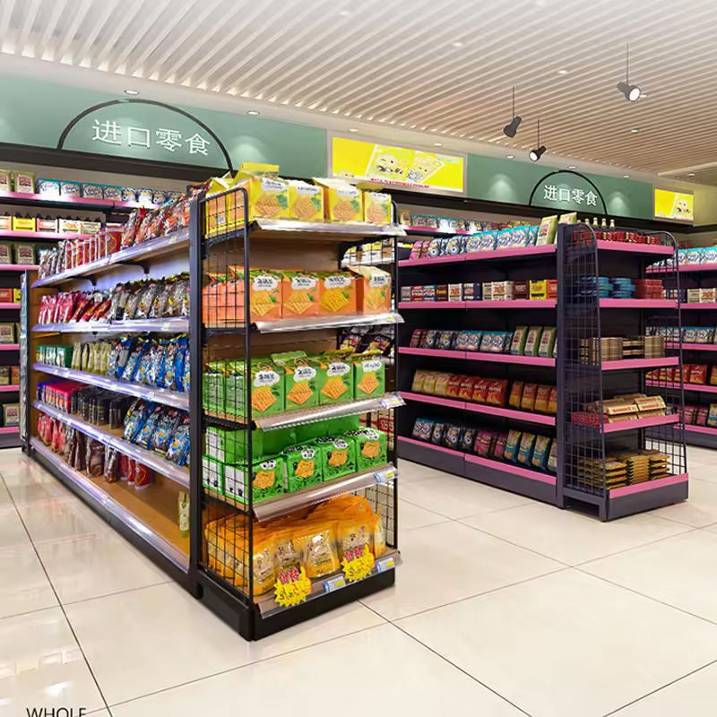 Heavy Duty Cold-rolled Steel Supermarket Rack Display