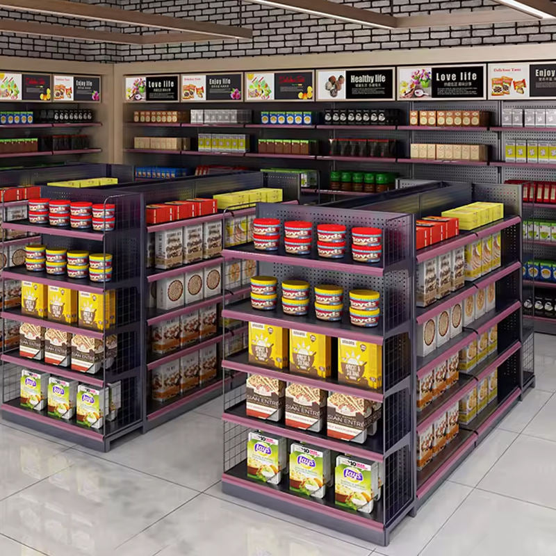 Heavy Duty Cold-rolled Steel Supermarket Rack Display