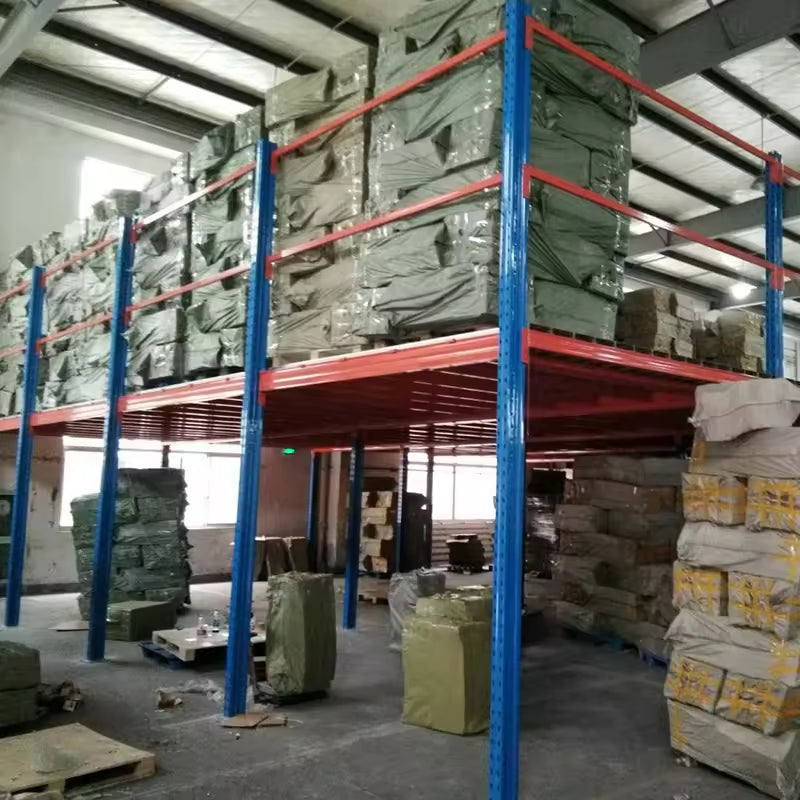 Customized Heavy Load Wood Steel Mezzanine Floor Rack Storage Shelf Racking System