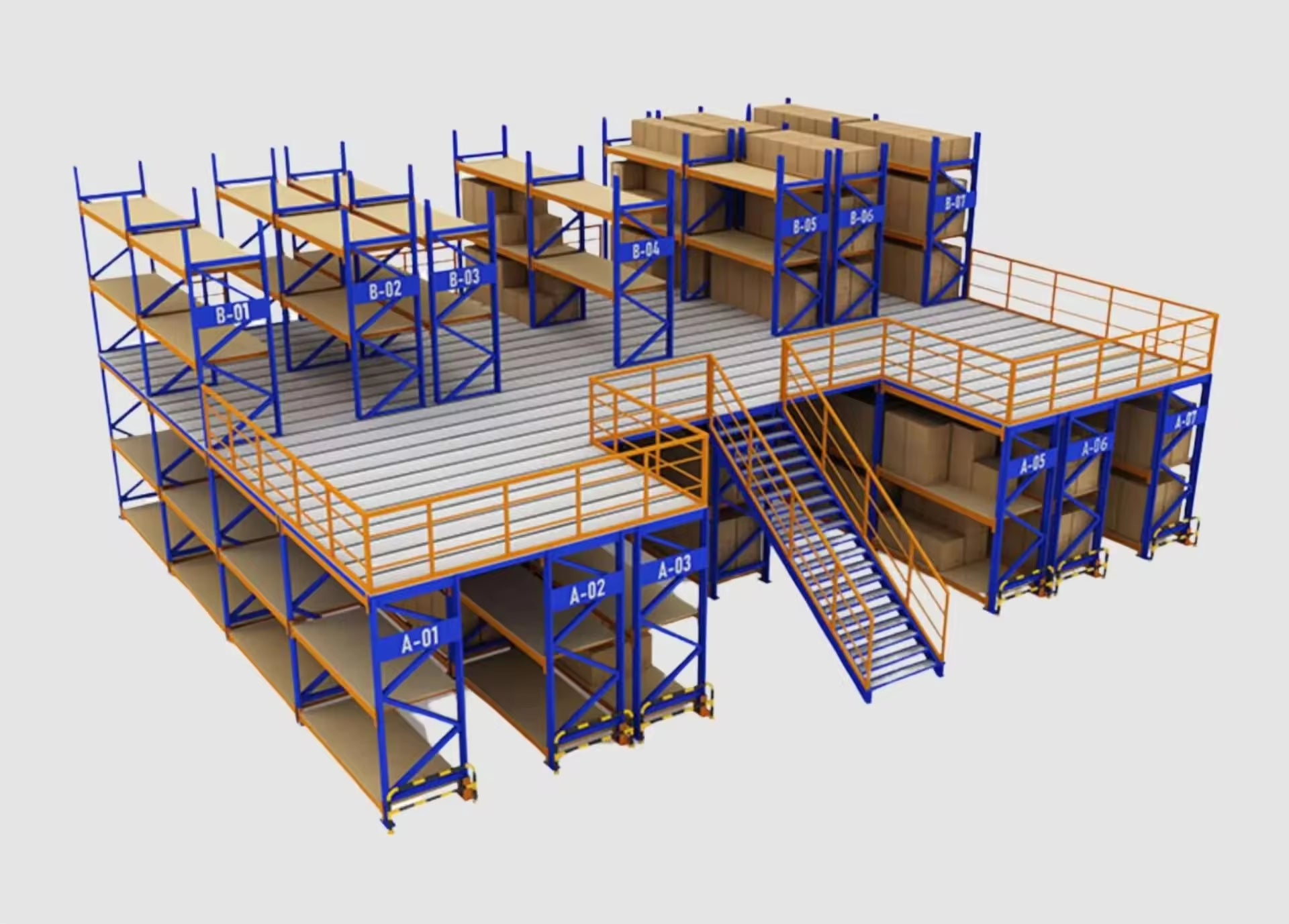 OEM/ODM Heavy Duty Steel Warehouse Storage Mezzanine System