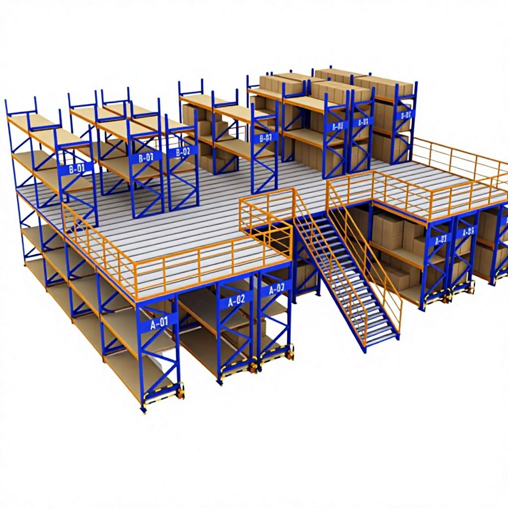 King Global Multi-layer Mezzanine Rack System | Heavy Duty Industrial Storage