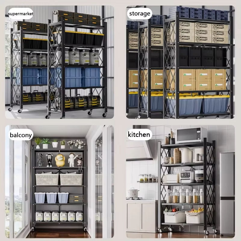 Heavy-Duty 5-Tier Metal Steel Storage Rack Adjustable Shelving Unit