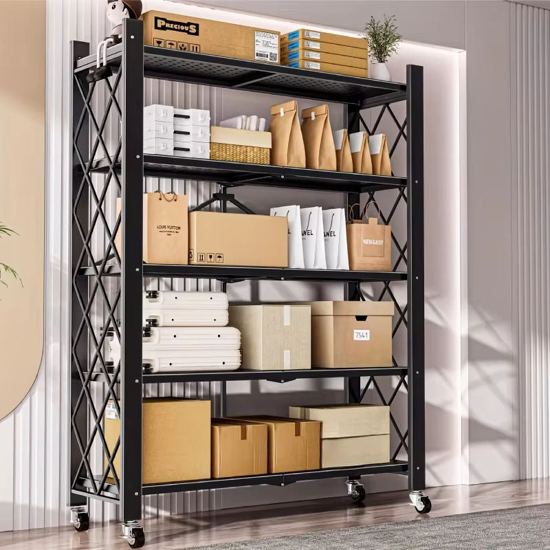 Heavy-Duty 5-Tier Metal Steel Storage Rack Adjustable Shelving Unit