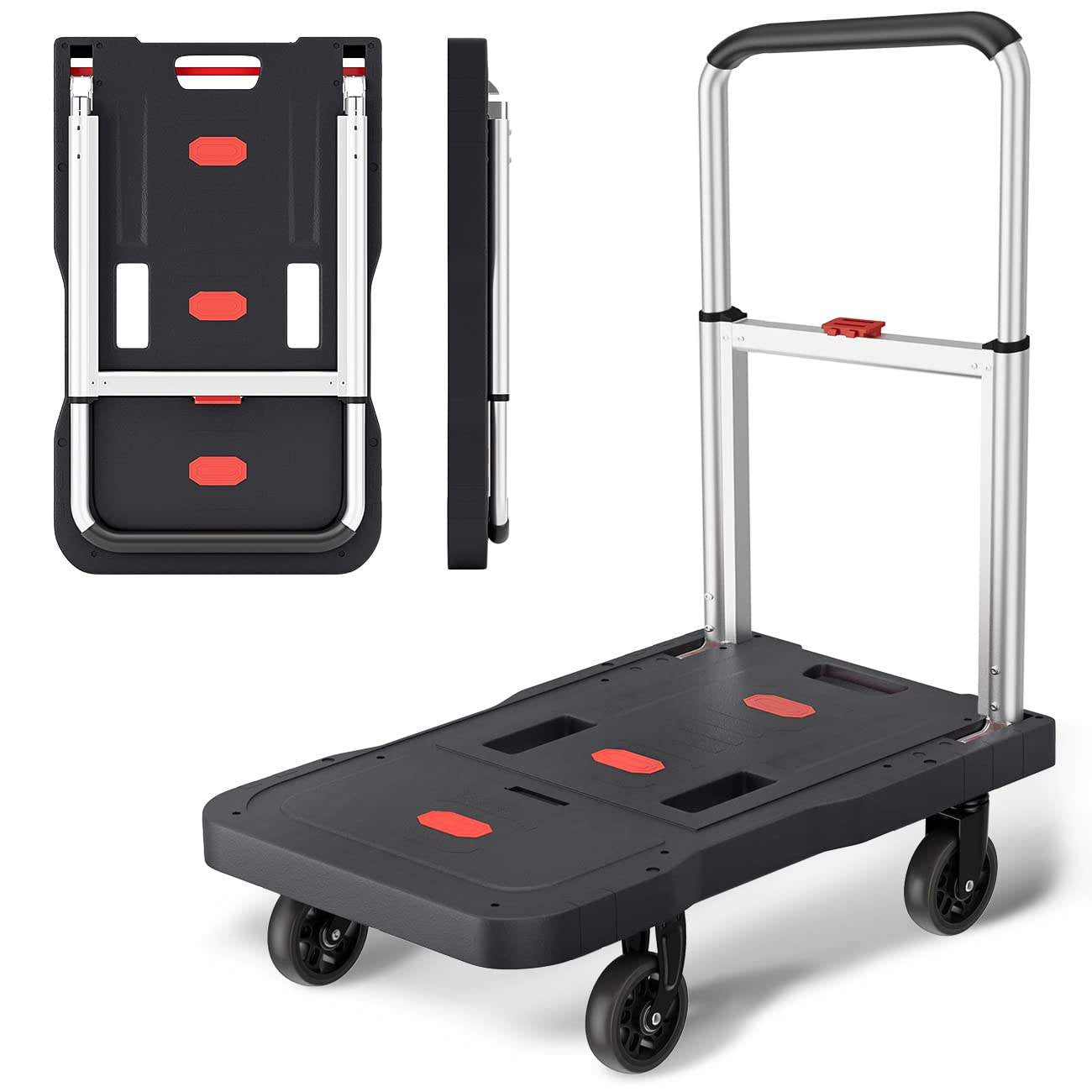 Heavy-Duty Portable Hand Push Truck Trolley Platform
