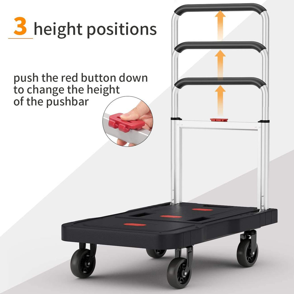Heavy-Duty Portable Hand Push Truck Trolley Platform