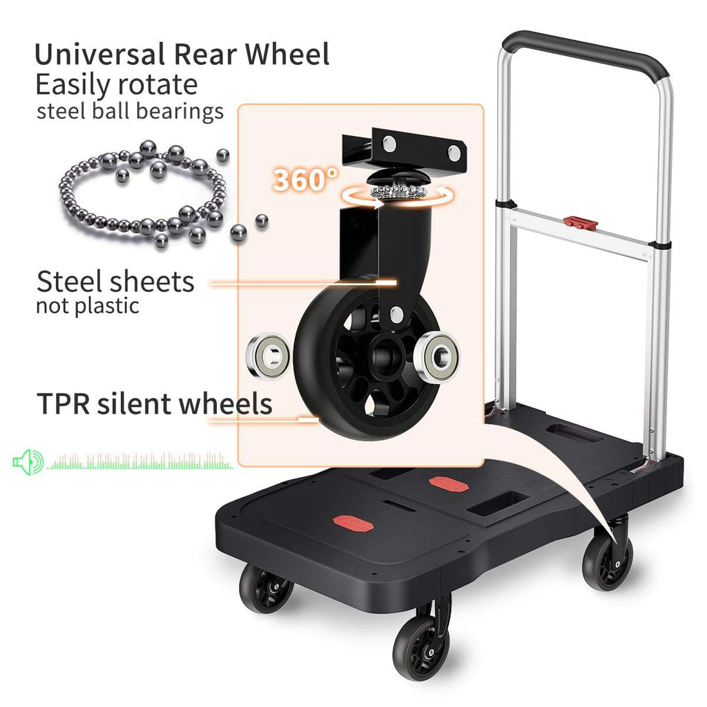 Heavy-Duty Portable Hand Push Truck Trolley Platform